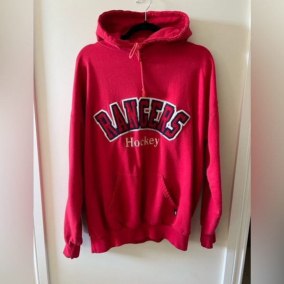 VINTAGE RANGERS HOCKEY HOODIE - Picture 1 of 3